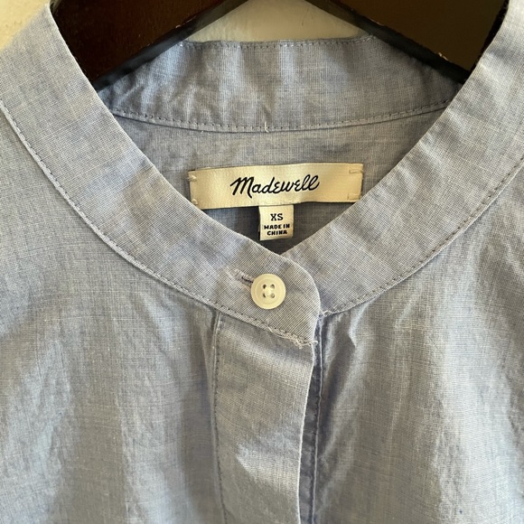 Madewell Chambray Peplum Button Down | XS - Picture 3 of 7